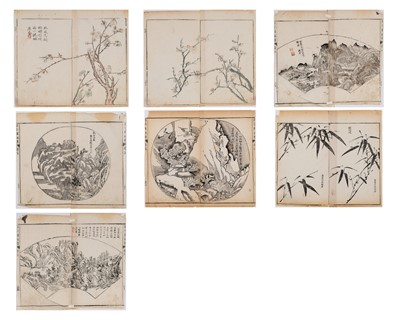 Lot 1040 - SEVEN CHINESE COLOR WOODBLOCK PRINTS, 18th CENTURY