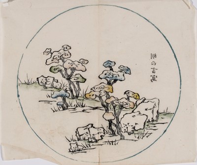 Lot 992 - SIX CHINESE COLOR WOODBLOCK PRINTS, 18th CENTURY