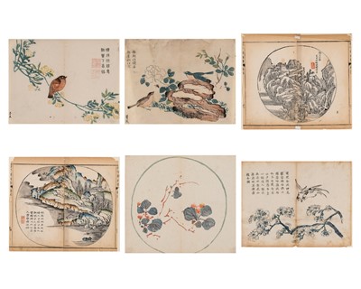 Lot 1094 - SIX CHINESE COLOR WOODBLOCK PRINTS, 18th CENTURY