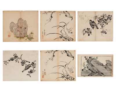 Lot 1095 - SIX CHINESE COLOR WOODBLOCK PRINTS, 18th CENTURY