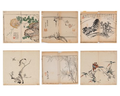 Lot 1097 - SIX CHINESE COLOR WOODBLOCK PRINTS, 18th CENTURY