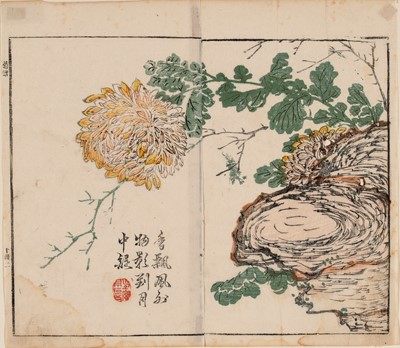 Lot 1097 - SIX CHINESE COLOR WOODBLOCK PRINTS, 18th CENTURY