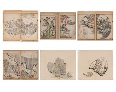 Lot 1100 - SIX CHINESE COLOR WOODBLOCK PRINTS, 18th CENTURY