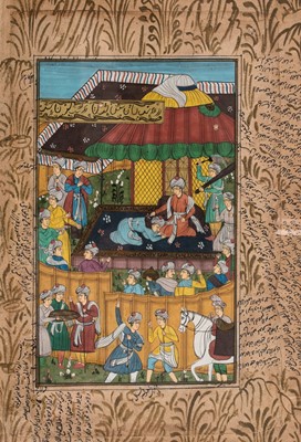 Lot 1233 - AN INDO-PERSIAN MINIATURE PAINTING - 19th CENTURY