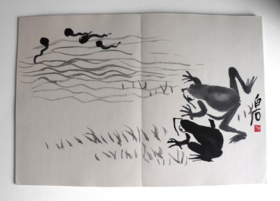 Lot 1087 - AN ALBUM WITH 12 WOODBLOCK PRINTS BY QI BAISHI (1864-1957)