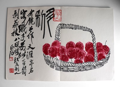 Lot 1087 - AN ALBUM WITH 12 WOODBLOCK PRINTS BY QI BAISHI (1864-1957)