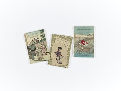 Lot 474 - THREE OLD COLOR PRINTED JAPANESE CHILDREN BOOKS ILLUSTRATING FAMOUS TALES