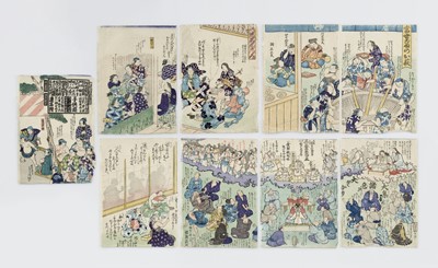 Lot 483 - A GROUP OF NINE JAPANESE COLOR WOODBLOCK PRINTS