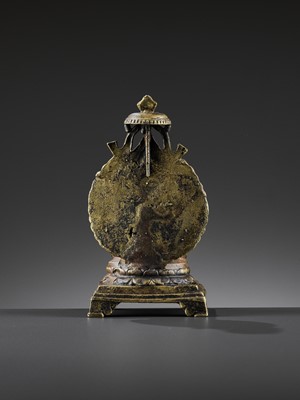 Lot 982 - AN INDIAN BRONZE FIGURE OF RATNASAMBHAVA, PALA PERIOD STYLE
