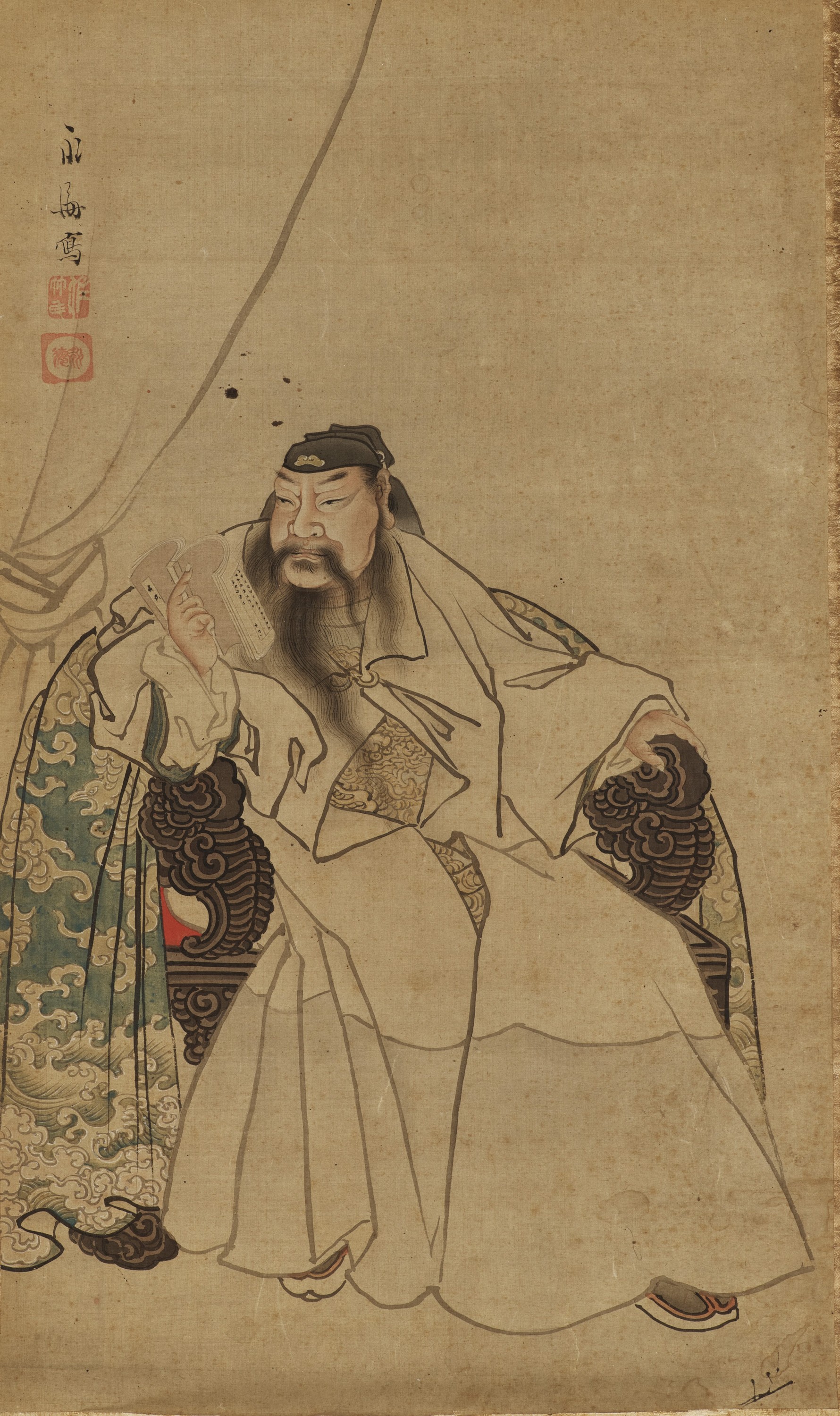 Lot 1086 - 'GUAN YU READING THE SPRING AND AUTUMN