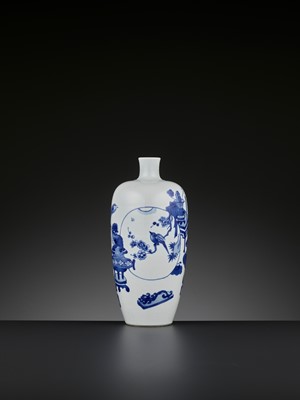 Lot 223 - A BLUE AND WHITE ‘HUNDRED ANTIQUES’ VASE, KANGXI PERIOD