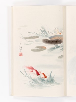 Lot 675 - AN ALBUM OF ‘QI BAISHI’ WOODBLOCK PRINTS BY RONGBAOZHAI, DATED 1955