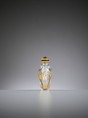 Lot 389 - AN EXCEPTIONAL ‘ANBAXIAN’ SNUFF BOTTLE, QIANLONG MARK AND PERIOD