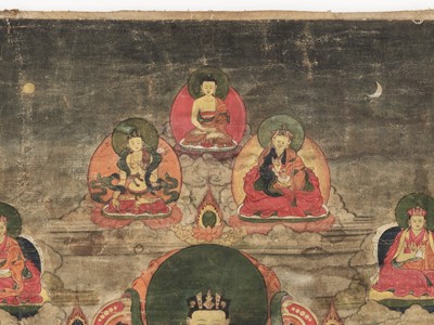 Lot 597 - A THANGKA OF DUDUL DORJE (1733-1797), THE 13TH KARMAPA LAMA