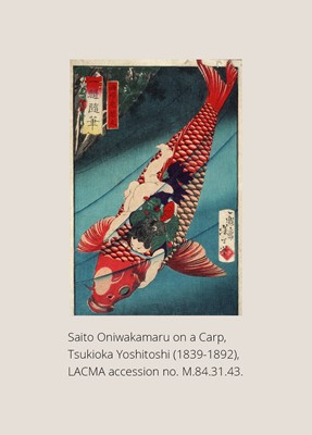 A RARE LACQUER NETSUKE OF ONIWAKAMARU SLAYING THE GIANT CARP