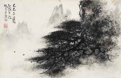 Lot 535 - ‘PINE TREES’, BY LI XIONGCAI (1910-2001), DATED 1989