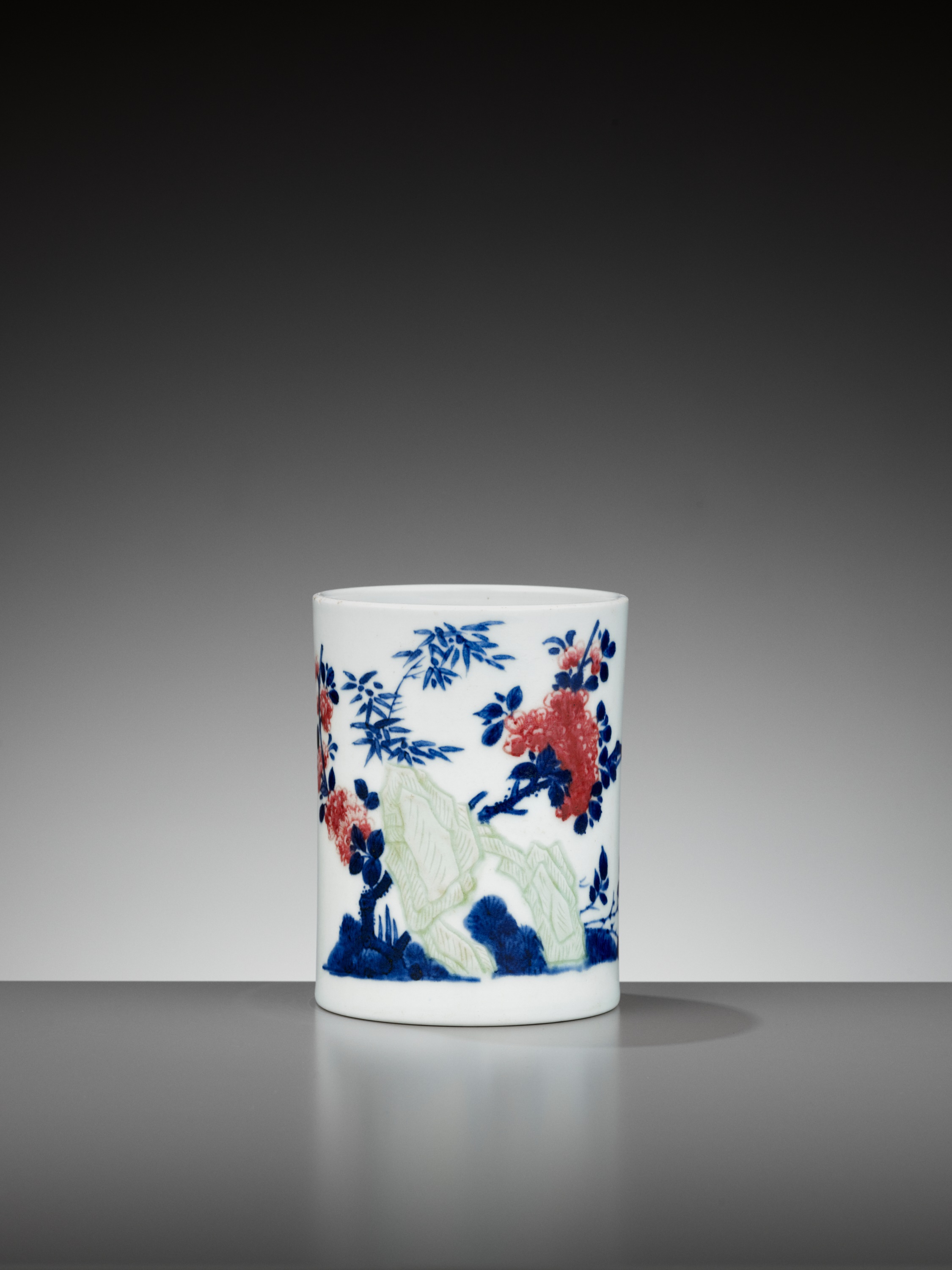 Lot 241 - AN UNDERGLAZE-BLUE, COPPER-RED AND