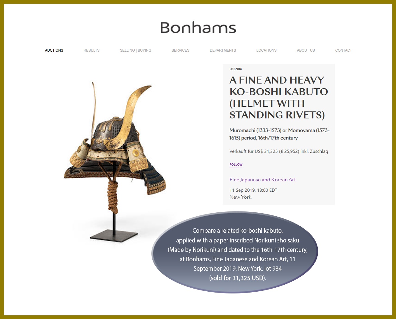 Bonhams : Fine Japanese and Korean Art