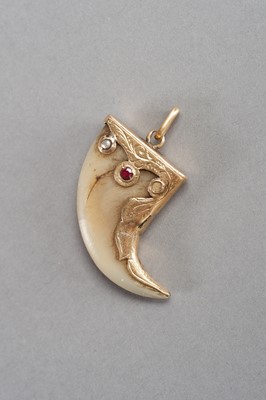 14k Double Tiger Claw Brooch