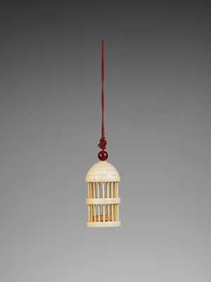 Lot 150 - AN IVORY BIRD CAGE