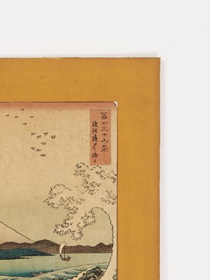 Lot 278 - UTAGAWA HIROSHIGE (1797 – 1858), THE SEA AT SATTA