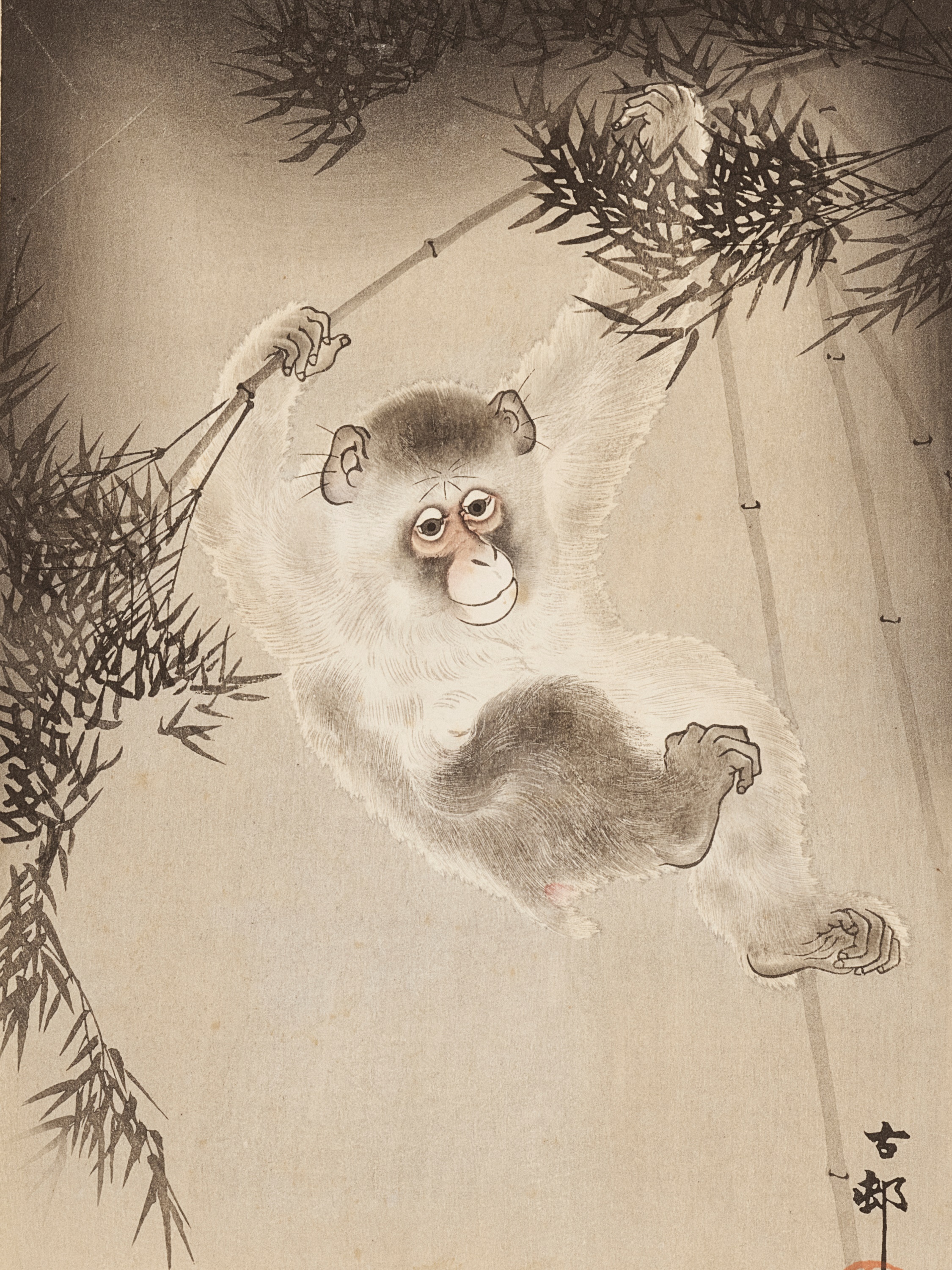 Lot 282 - OHARA KOSON: A COLOR WOODBLOCK PRINT OF A