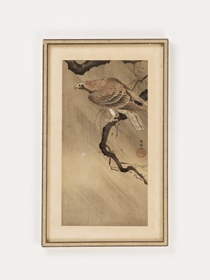 Lot 283 - OHARA KOSON: A COLOR WOODBLOCK PRINT OF AN EAGLE