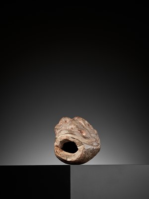 Lot 143 - A POTTERY HEAD OF A LION, TANG DYNASTY