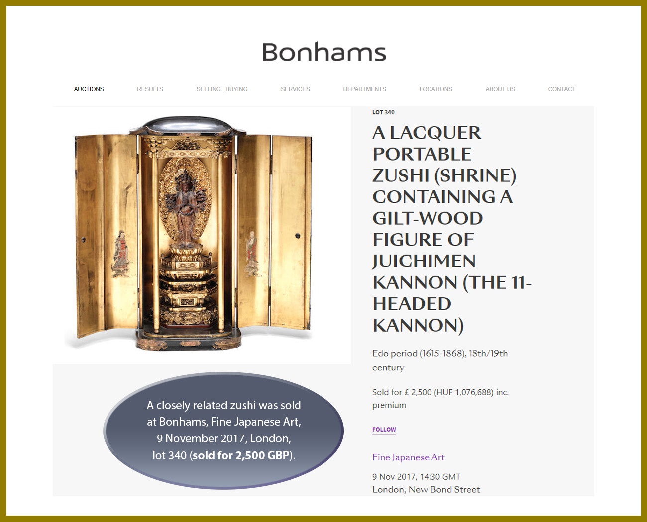 Lot 124 - A LACQUER ZUSHI (PORTABLE BUDDHIST SHRINE)