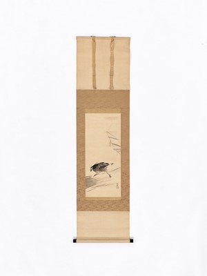 Lot 1192 - HASHIMOTO GAHO (1835-1908): A SCROLL PAINTING OF A GOISAGI (NIGHT HERON)