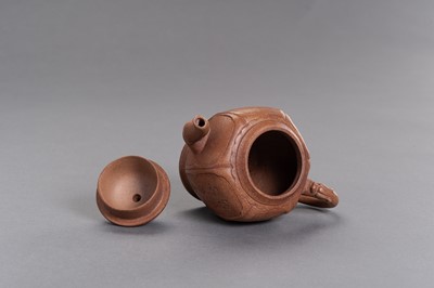 Lot 435 - A YIXING CERAMIC TEAPOT AND COVER