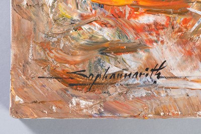 Lot 623 - ´FLOATING VILLAGE ON SUNSET´ BY SOPHANNARITH (BORN 1960)