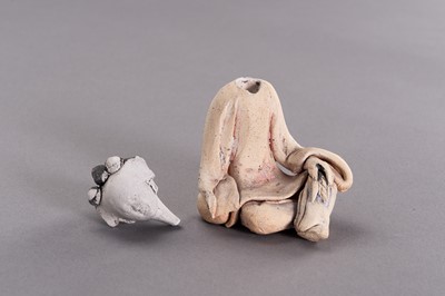 Lot 733 - A GROUP OF FIVE CERAMIC SHIPWRECK FIGURINES