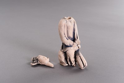 Lot 733 - A GROUP OF FIVE CERAMIC SHIPWRECK FIGURINES