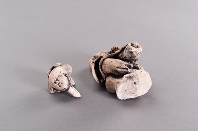 Lot 733 - A GROUP OF FIVE CERAMIC SHIPWRECK FIGURINES