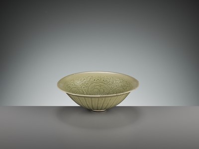 Lot 166 - A YAOZHOU MOLDED ‘CHRYSANTHEMUM’ BOWL, NORTHERN SONG DYNASTY