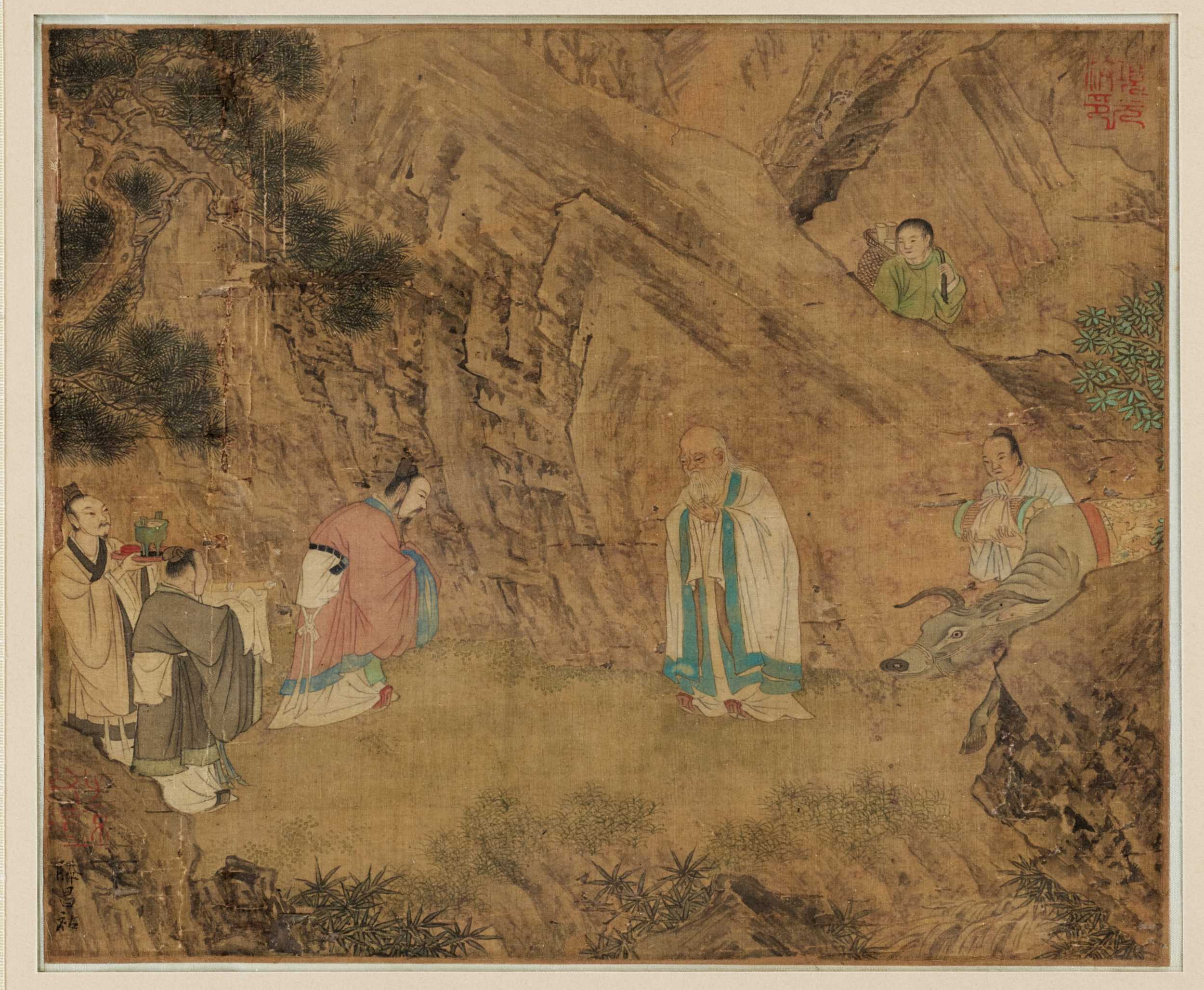 Lot 462 - A CHINESE PAINTING OF AN OFFERING