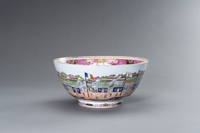 Lot 859 - A CHINESE PORCELAIN ‘HONG' PUNCH BOWL