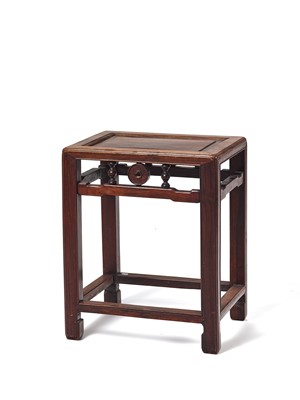 Lot 149 - A CHINESE HARDWOOD SIDE TABLE, LATE QING DYNASTY