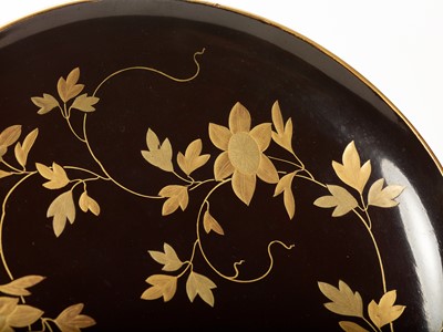 Lot 209 - A FINE LACQUERED PLATE, MEIJI