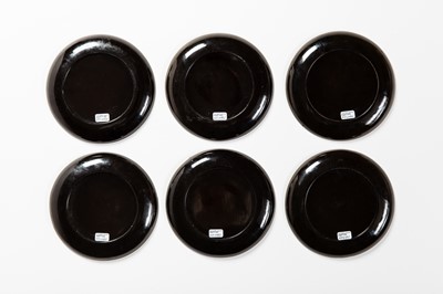 Lot 406 - SET OF SIX LACQUERED PLATES