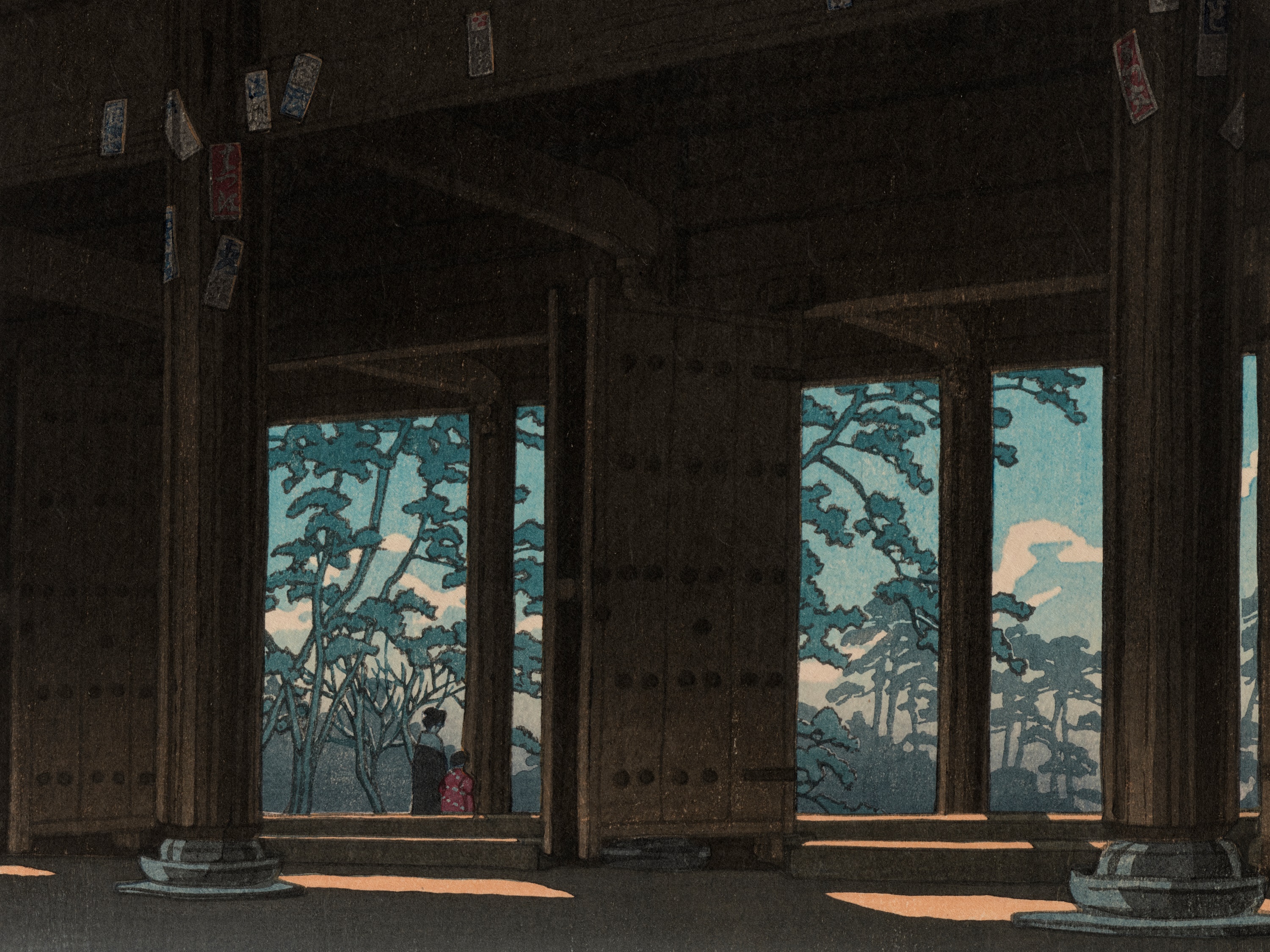 Lot 308 - KAWASE HASUI: A COLOR WOODBLOCK PRINT OF THE