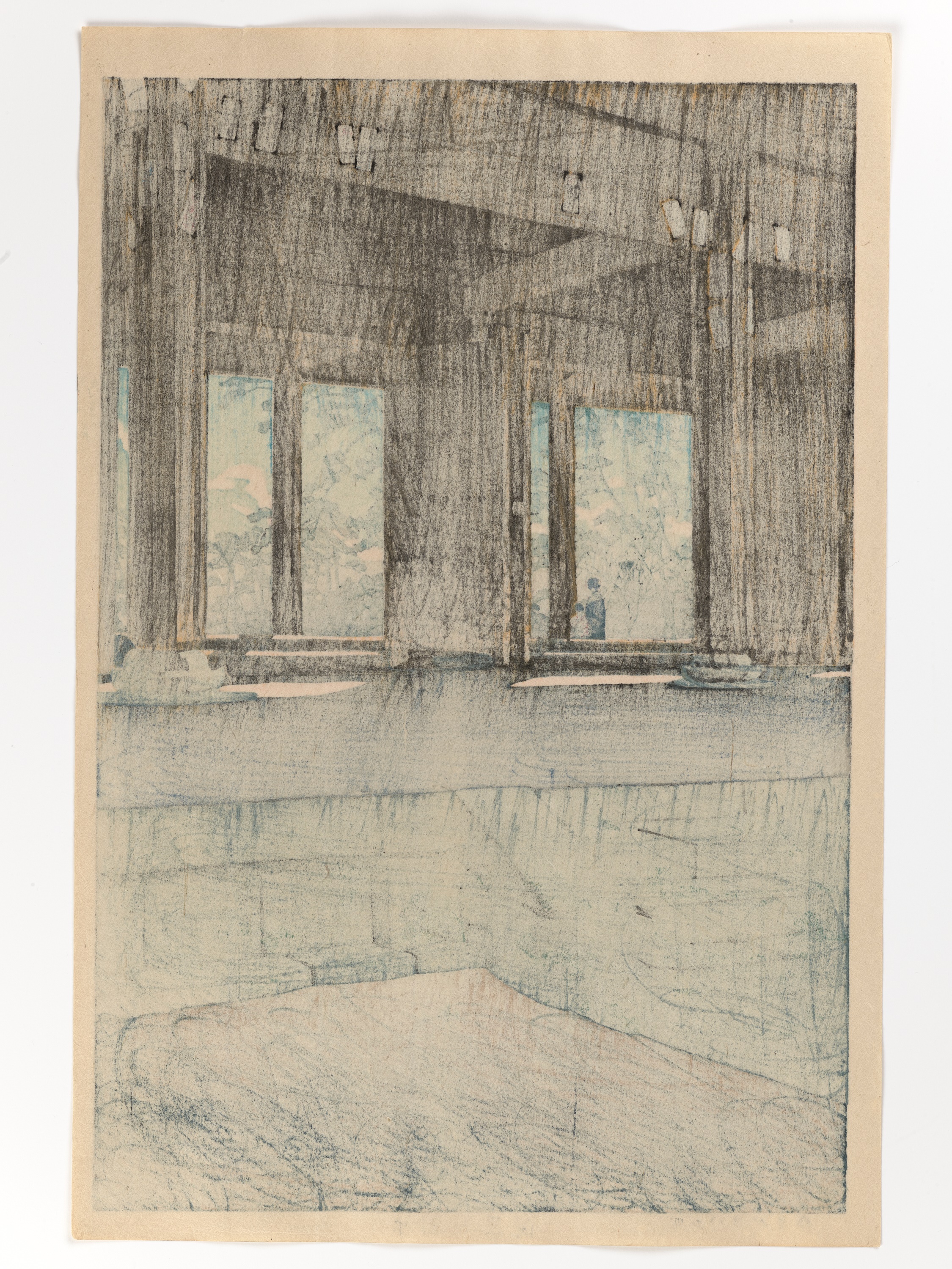 Lot 308 - KAWASE HASUI: A COLOR WOODBLOCK PRINT OF THE