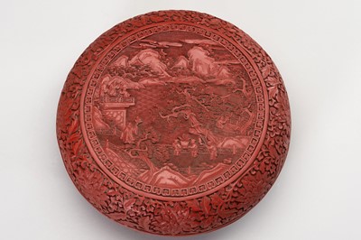 Lot 957 - A MUSEUM COPY OF A CINNABAR LACQUER BOX