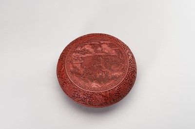 Lot 957 - A MUSEUM COPY OF A CINNABAR LACQUER BOX