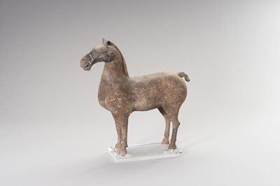 Lot 693 - A PAINTED POTTERY FIGURE OF A HORSE WITH OXFORD TEST