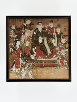 Lot 126 - A RARE AND EARLY PAINTING OF THE HACHISHOJIN