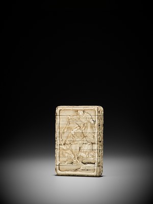 Lot 338 - SOSAI: A FINE SEVEN-CASE IVORY INRO WITH JUROJIN AND BOYS