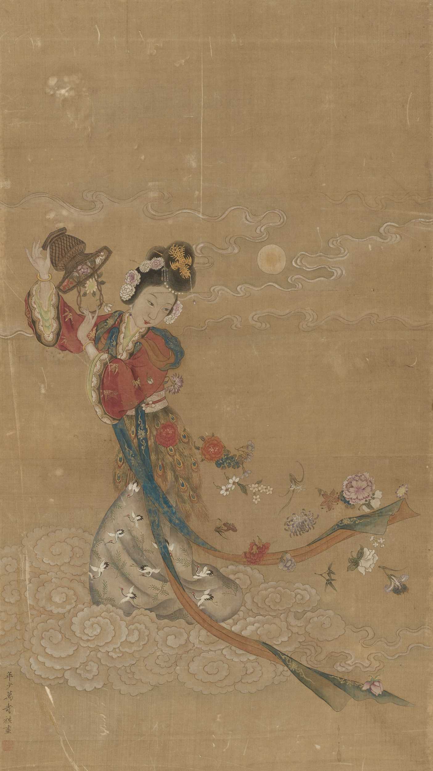 Lot 527 - ‘CHANG’E FLYING TO THE MOON’, BY WAN SHOUQI (1603-1652)