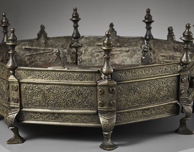 Lot 909 - AN OCTAGONAL BRASS BRAZIER, 17TH-18TH CENTURY